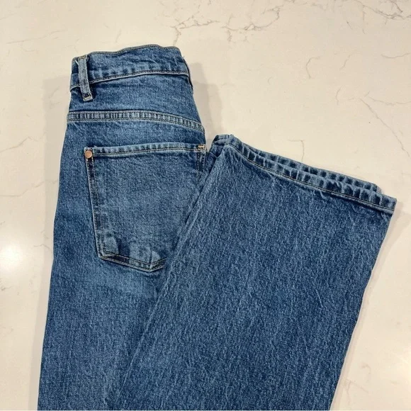 We The Free Lasso High Rise Button Fly Straight Leg Jeans 24 - Picture 4 of 14